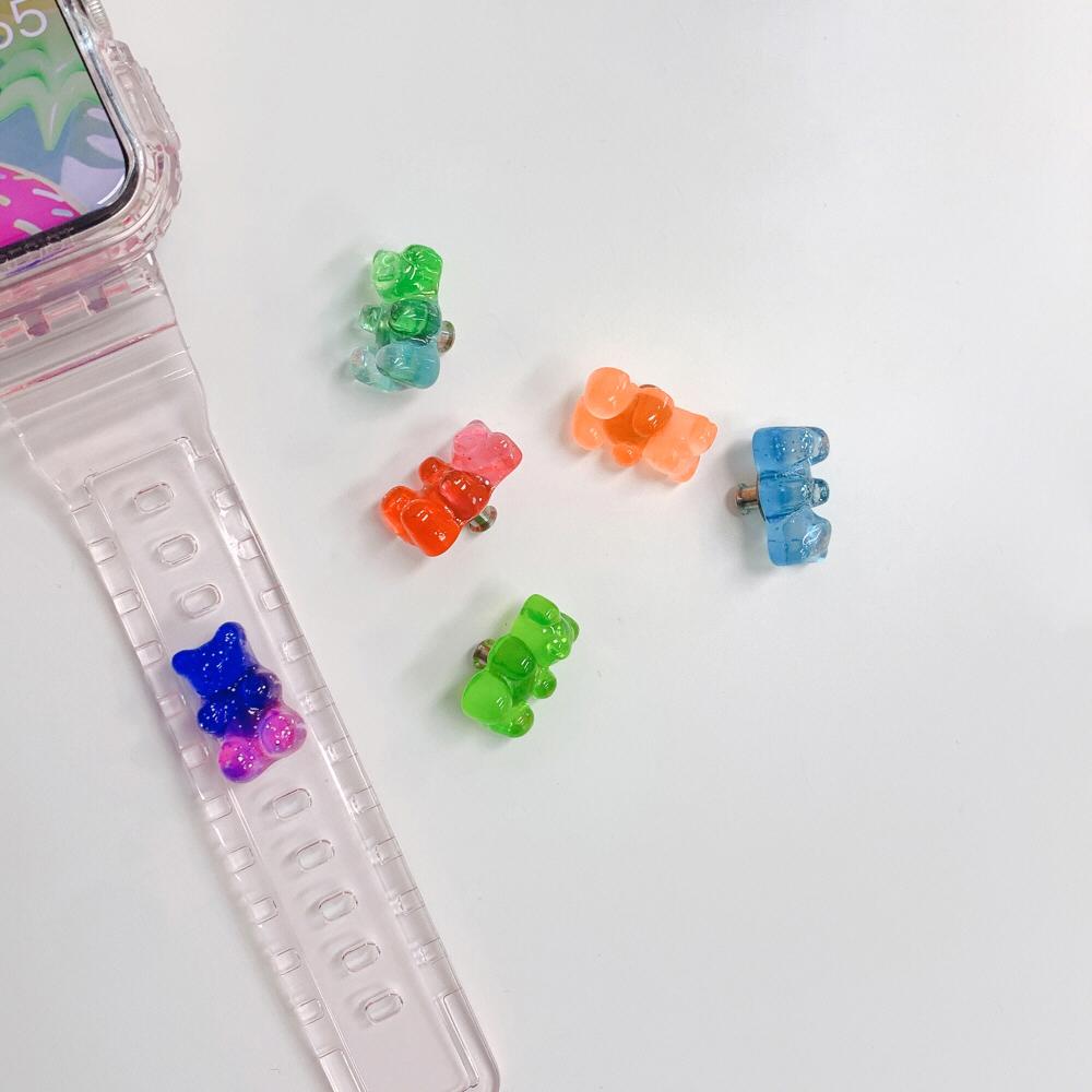 [당일출발❤️] 애플워치 갤럭시워치 스트랩 9 8 7 6 5 4 클래식 장식 스트랩참 실리콘밴드 큐빅