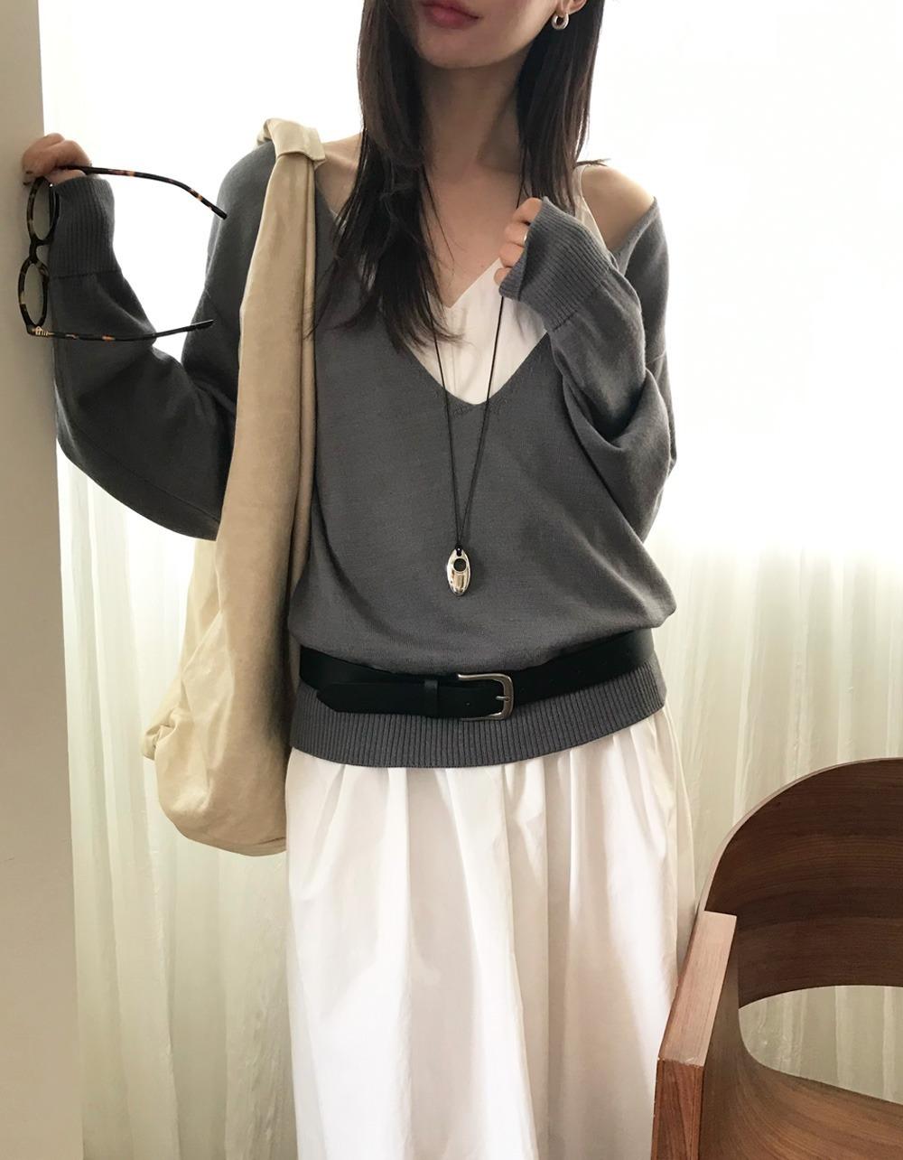 오브나인 어렌 딥 브이 KNIT