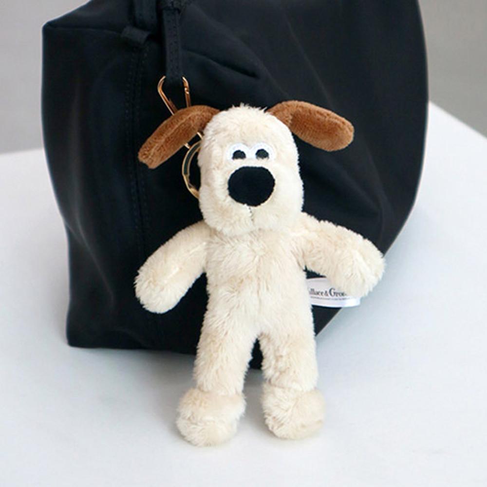 귀여운 그로밋 인형 12cm 애착 강아지 동물 가방고리 키링