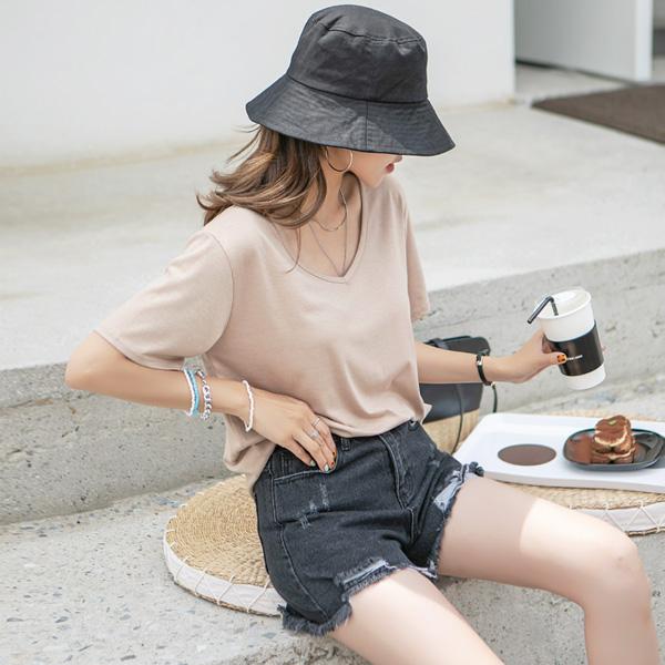 내츄럴한 핏감~ 시원한 밑단트임 와이드 일자 팬츠/통바지