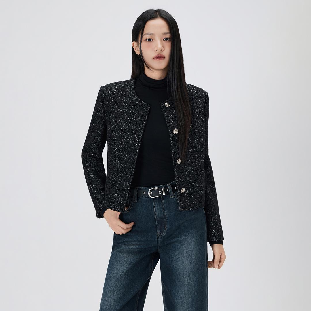 미쏘 라운드넥 트위드자켓_MIWJKG3B04