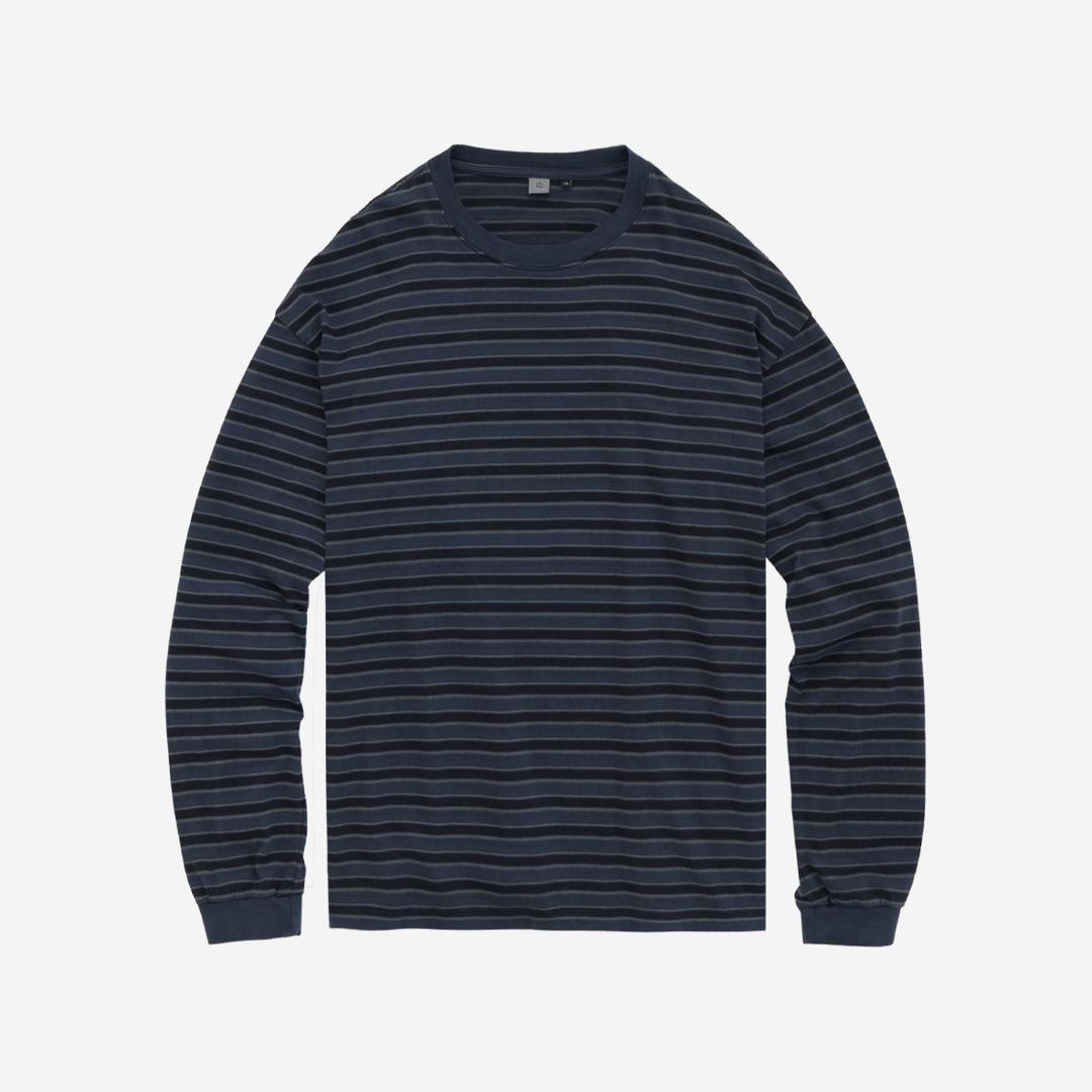 (10.01 PM6:00) striped long sleeve - blue
