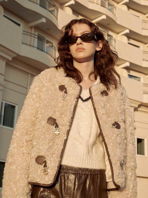 Toggle Point Fur Jacket SM3WJ432-91