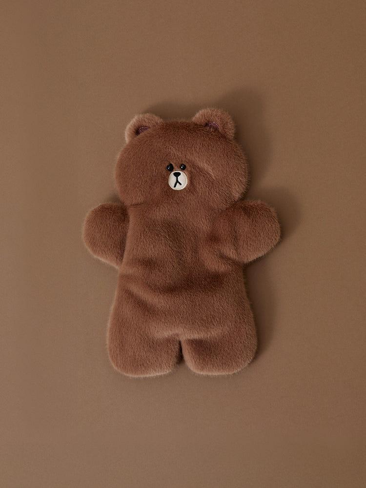 라인프렌즈 허그브라운 시즌3 플러시 파우치