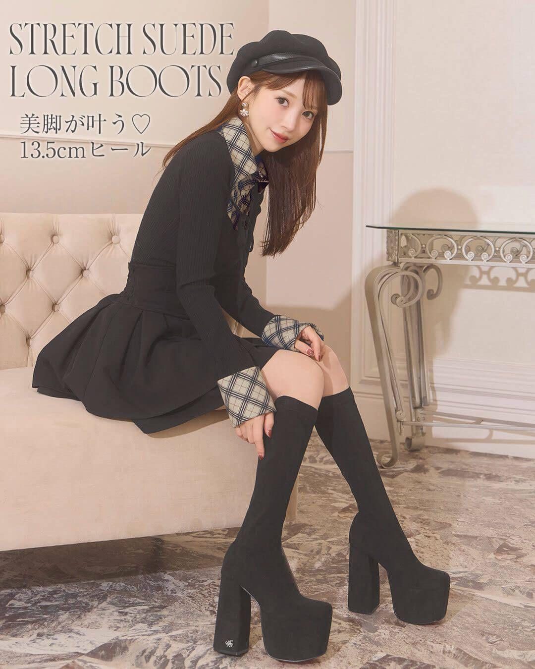 13.5cm♡美脚ロングブーツ ベージュ | ファッション通販＆メディアMyColor ～マイカラー～