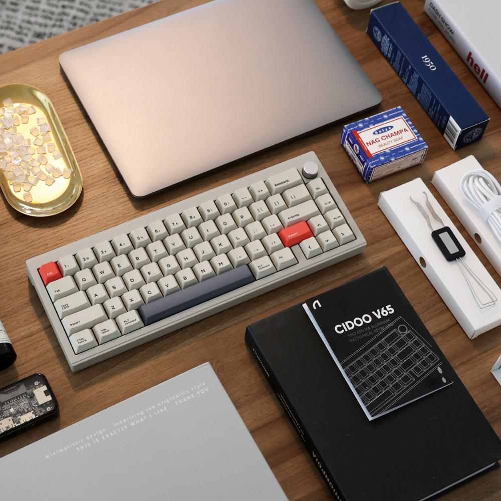 CIDOO V65 PRO 가스켓 유 무선 퀵스왑 블루투스 기계식 키보드 VIA 지원