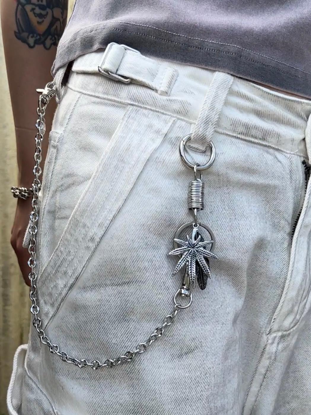 Weed Charm Hook Layered Keychain
