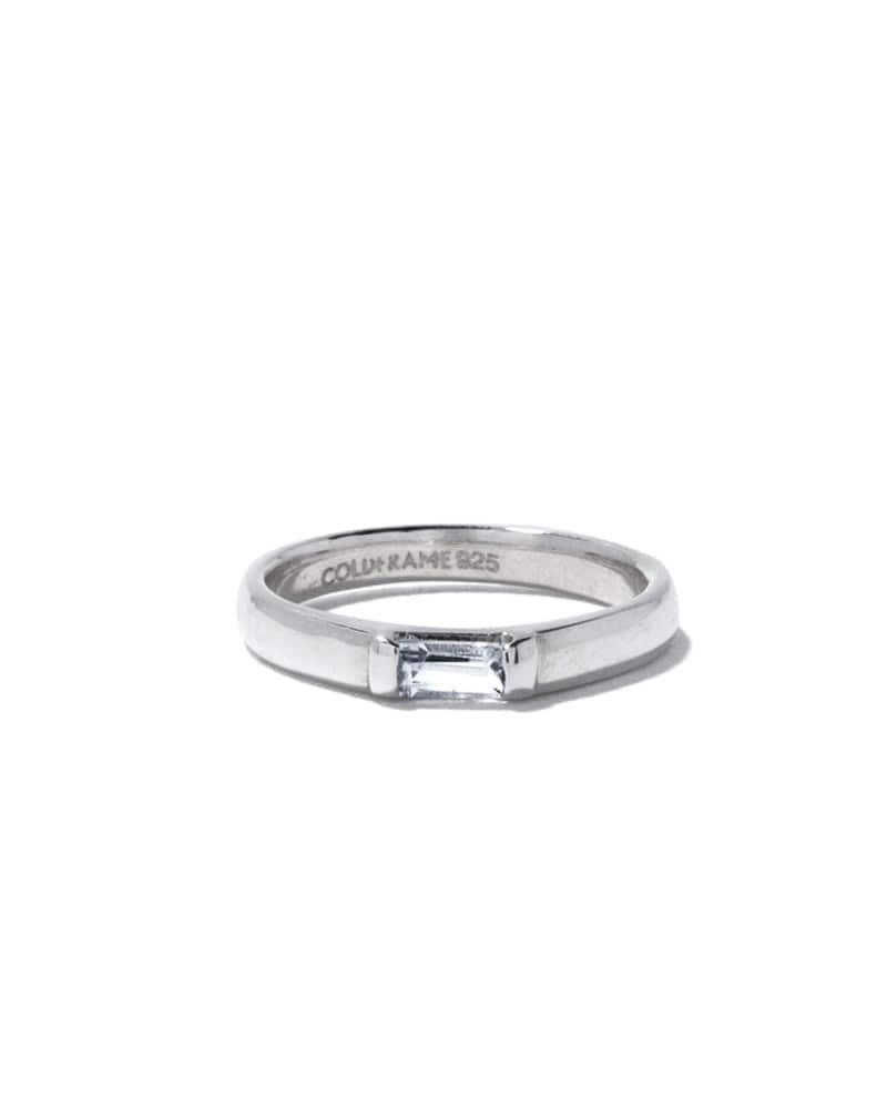 WHITE SAPPHIRE RING FOR LITTLE FINGER