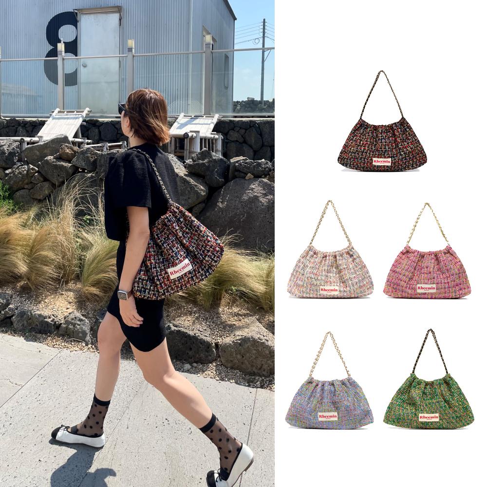 트위드 머피 TWEED MUFFY wide chain bag 5colors
