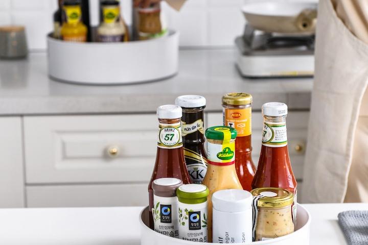 360도 회전 다용도 회전 선반트레이 (2color/2size)