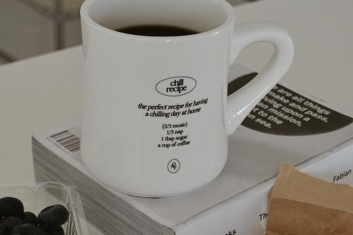 Chill recipe 홈카페 데일리 레터링 커피잔 머그컵