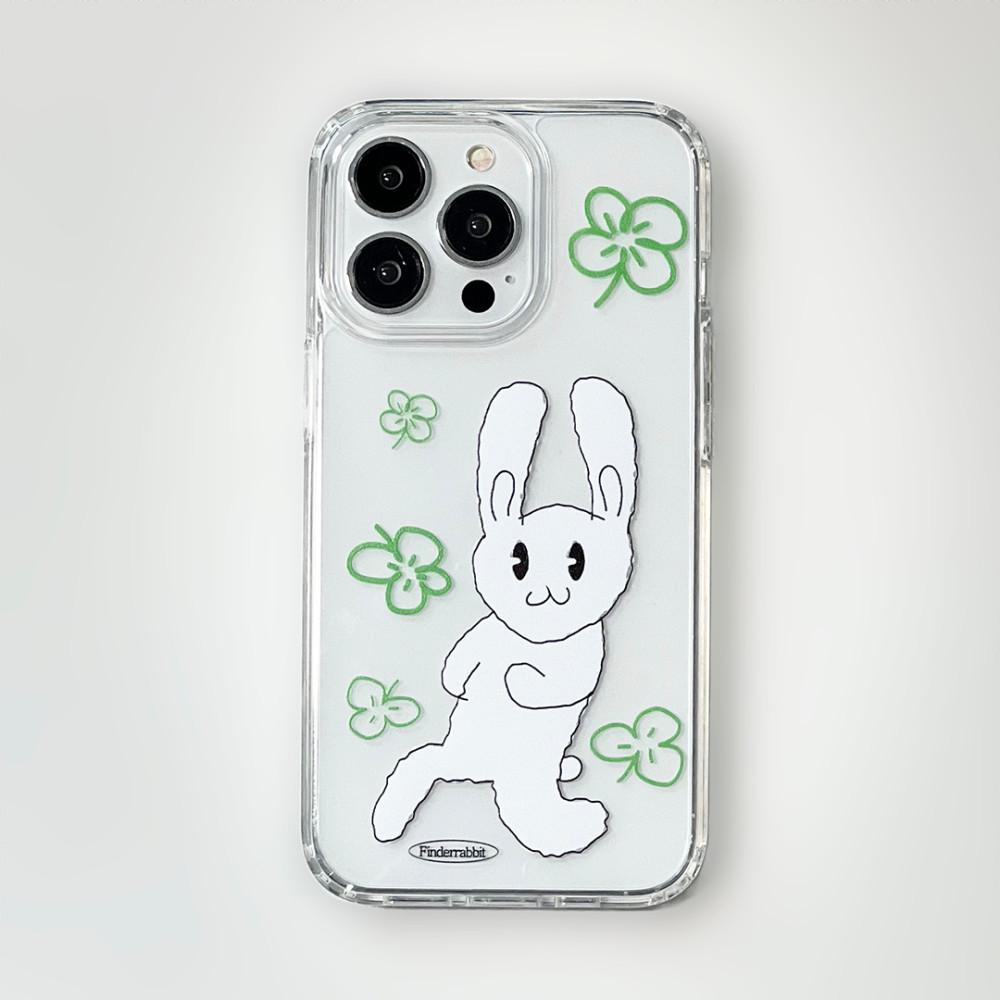 파인더래빗 럭끼 LUCKKY 토끼 투명 젤 하드 케이스 낙서 ver