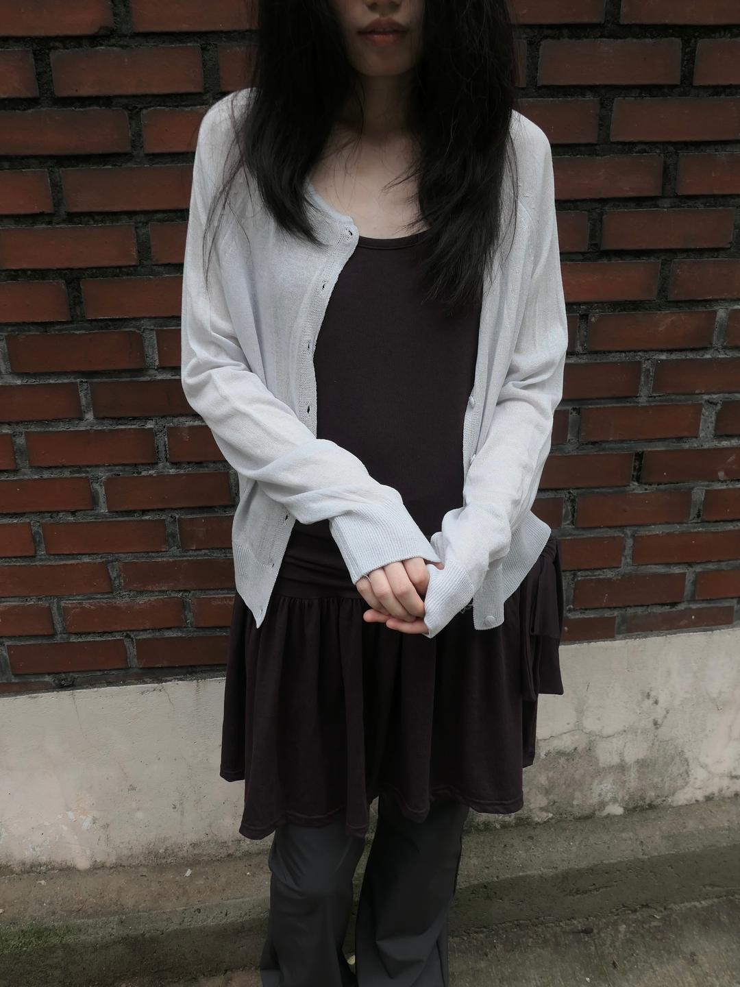 세이지블루 freeze cardigan
