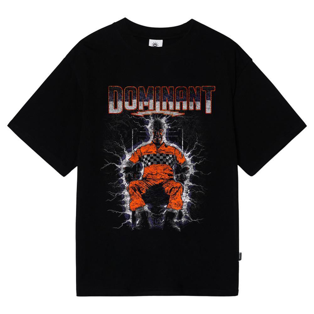 쇼커 프린팅 자수 오버핏 반팔티