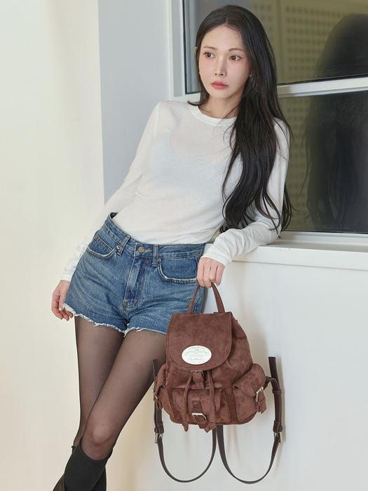 [8차 리오더] lotsyou_Nostalgia Chubby Backpack Brown