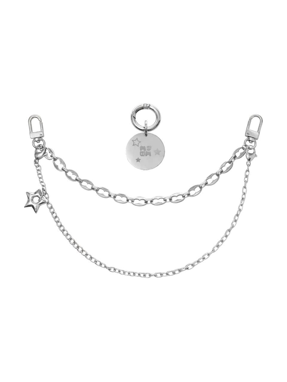 Silver Charm Chain Set