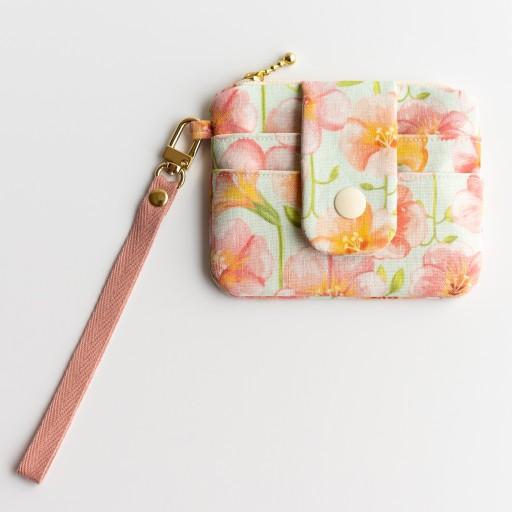 능소화 린넨 카드동전지갑