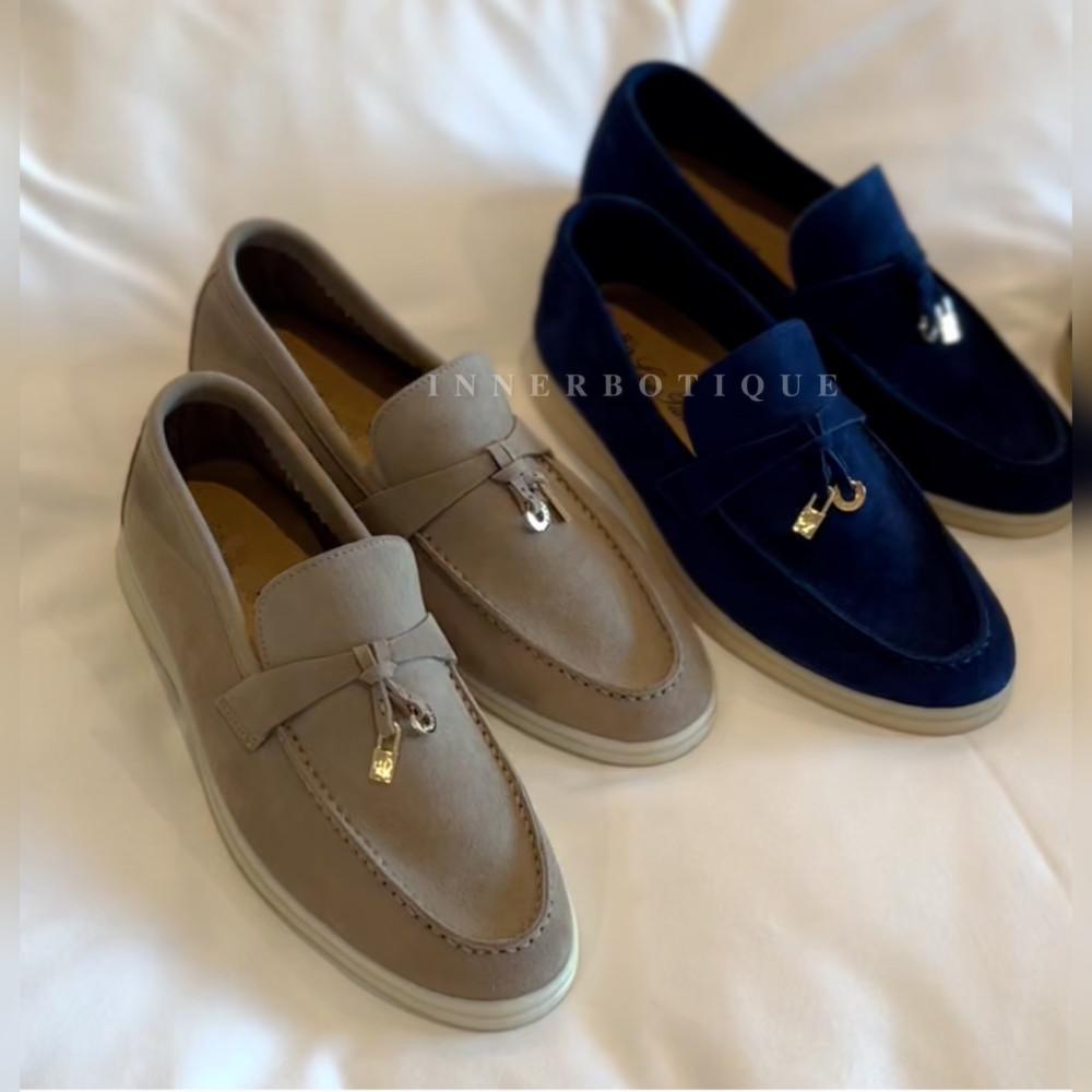 로로피아나 썸머워크 스타일 수제화 여성 남성 로퍼 천연 양피 단화