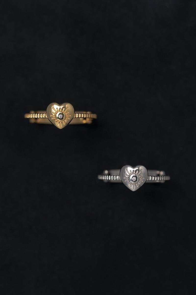 SUNLIT HEART RING [sterling silver]
