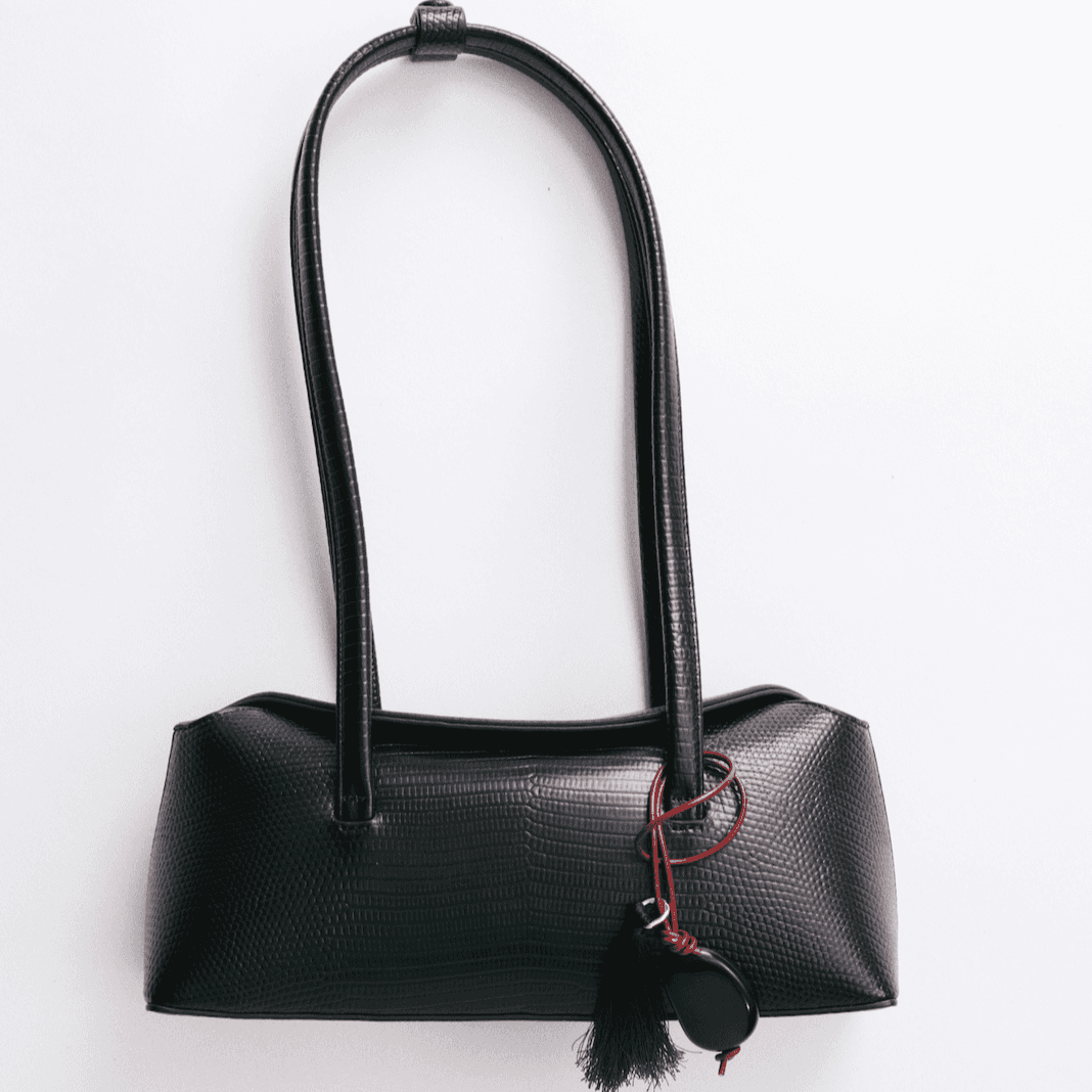 Mini Chrystie Bag - Reptile Noir With Charm