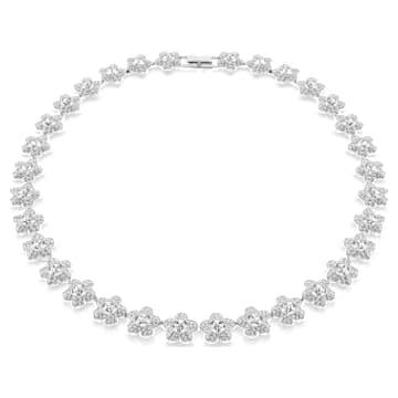 Ariana Grande x Swarovski 네크리스, 라운드 컷, 꽃, 화이트, 로듐 플래팅