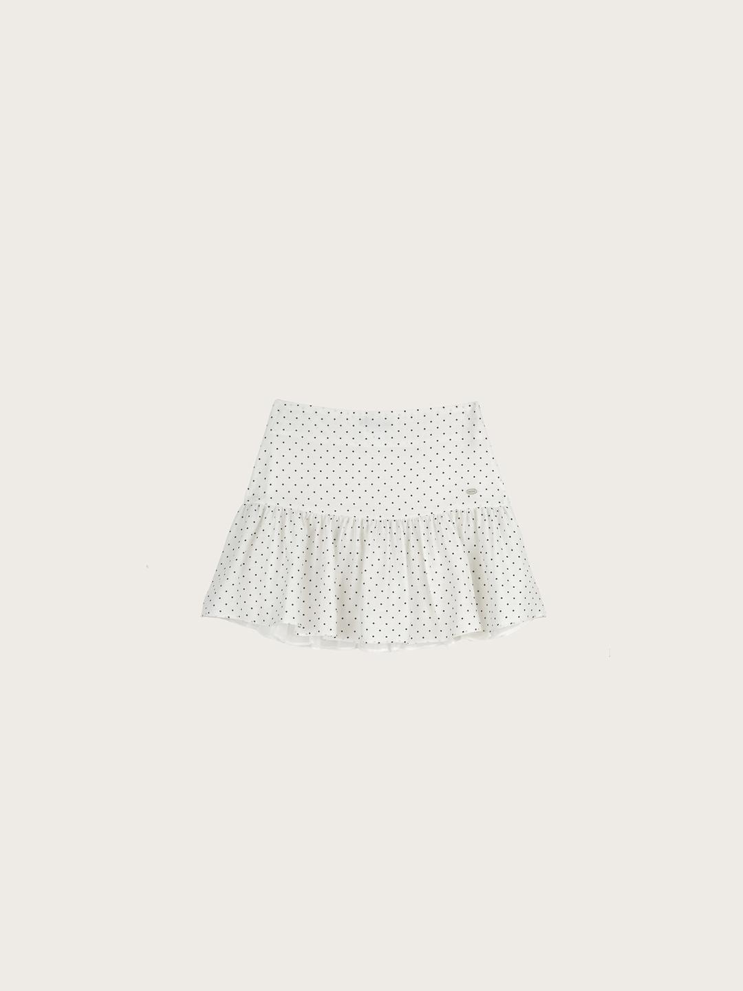 레일리 도트 스커트[IVORY]*오늘 출발