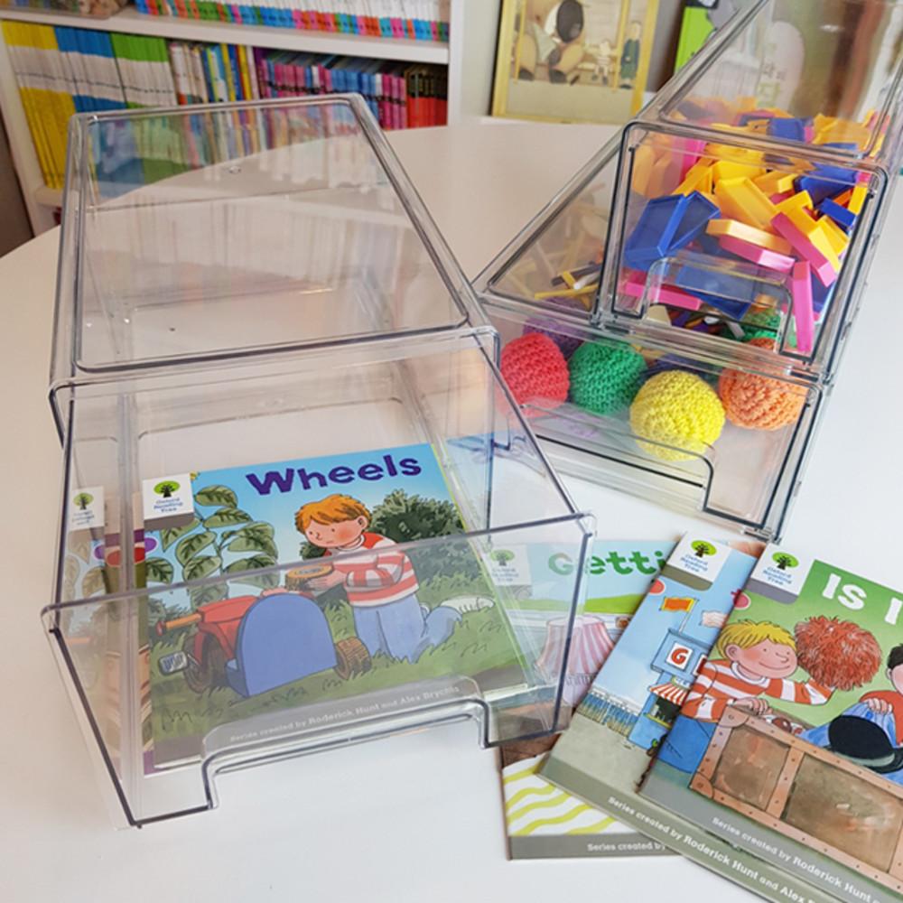 스케치룸 서랍식 투명 정리함 슬라이딩 장난감 책 정리 투명 케이스 냉장고 정리 용기