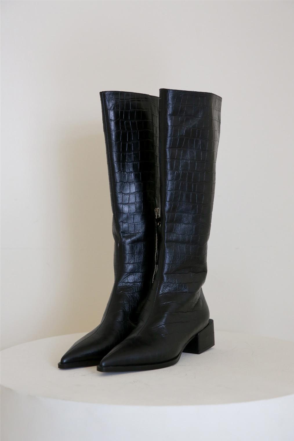 Kaia long Boots / black pattern(바로배송)