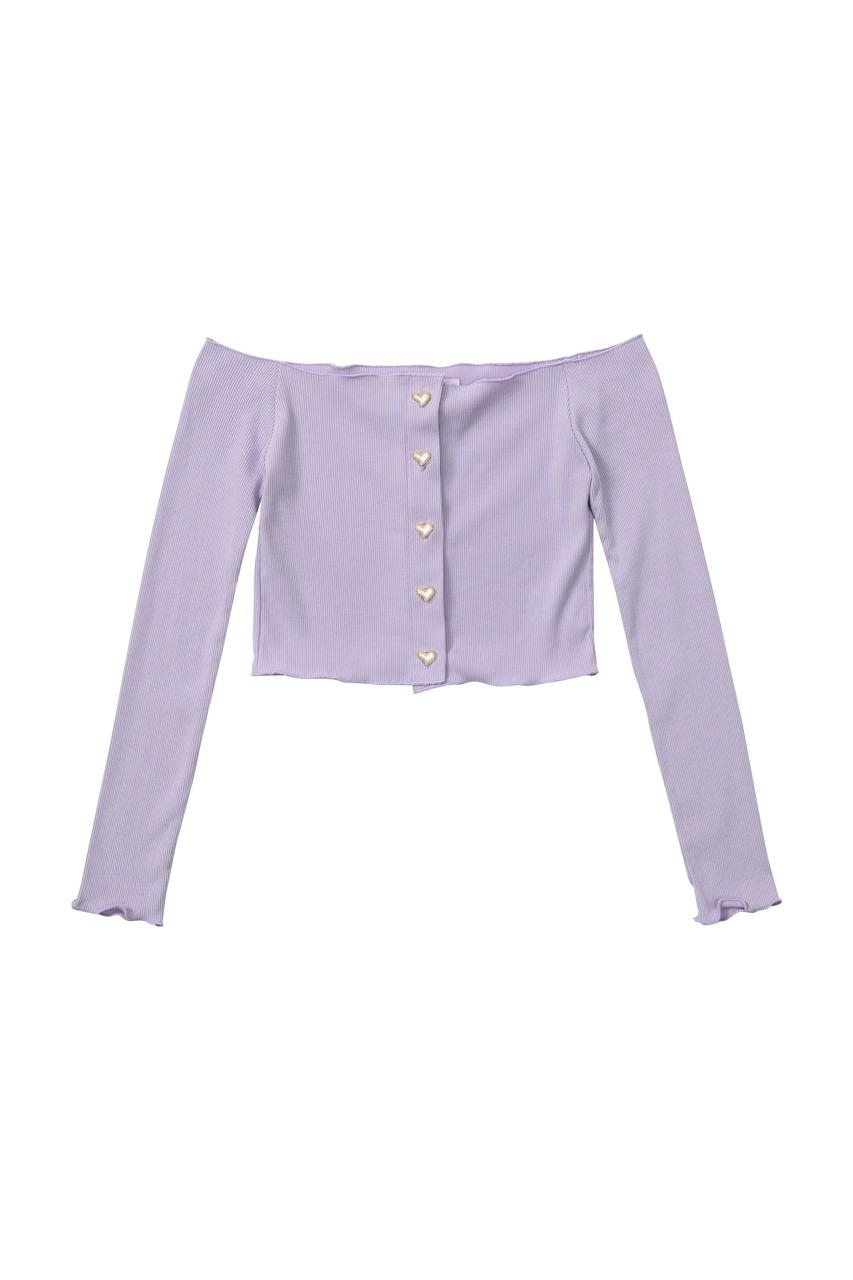 HEART CARDIGAN (LAVENDER)