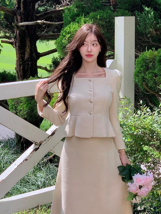 INA PEPLUM JACKET_CREAM