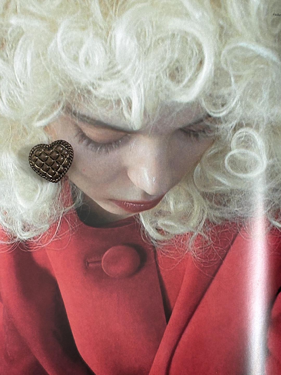 Heart Vintage Gold Color Bold Earrings