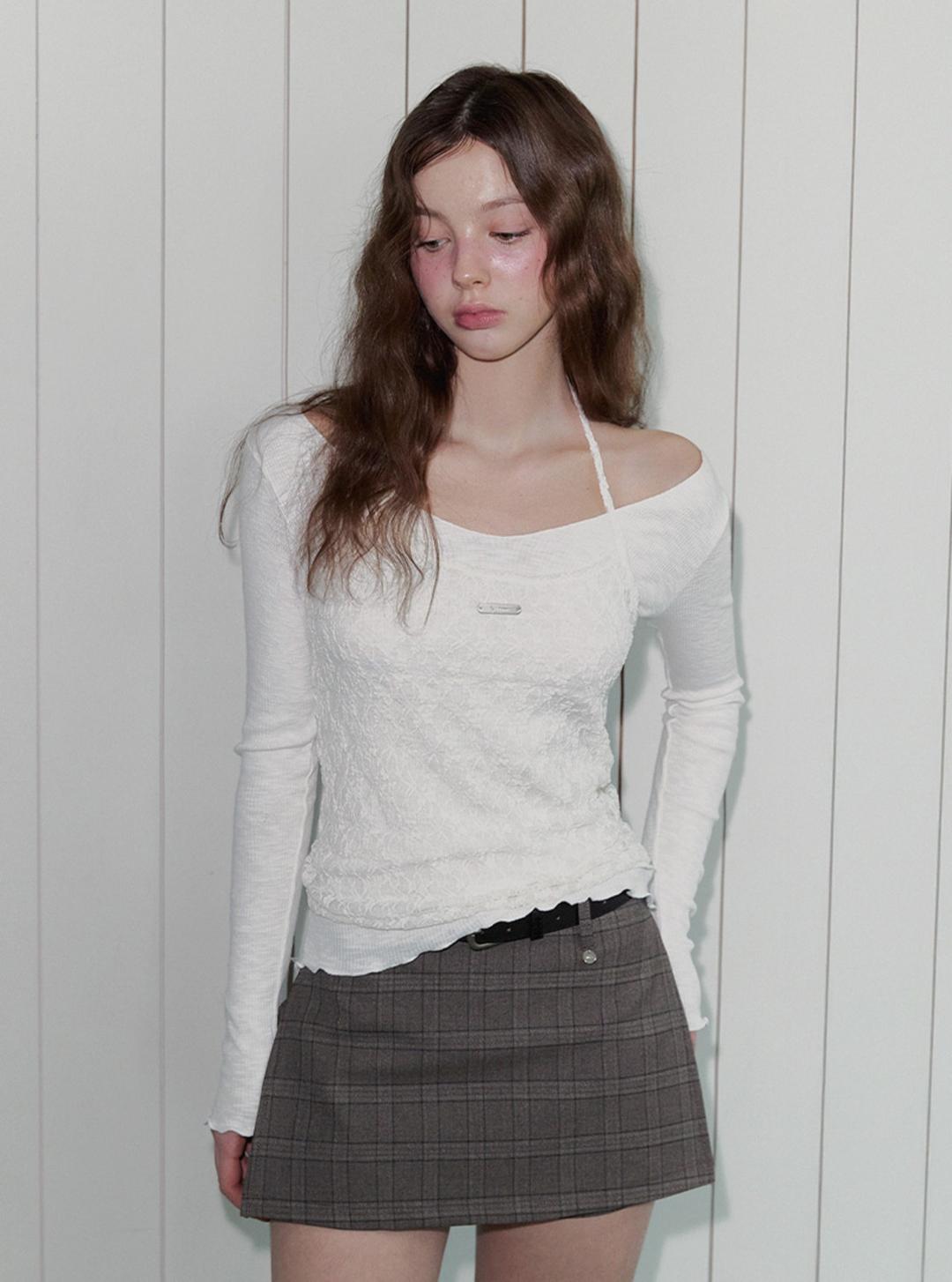 트위 [온라인단독] 키츠 심볼 레이스 홀터넥 뷔스티에