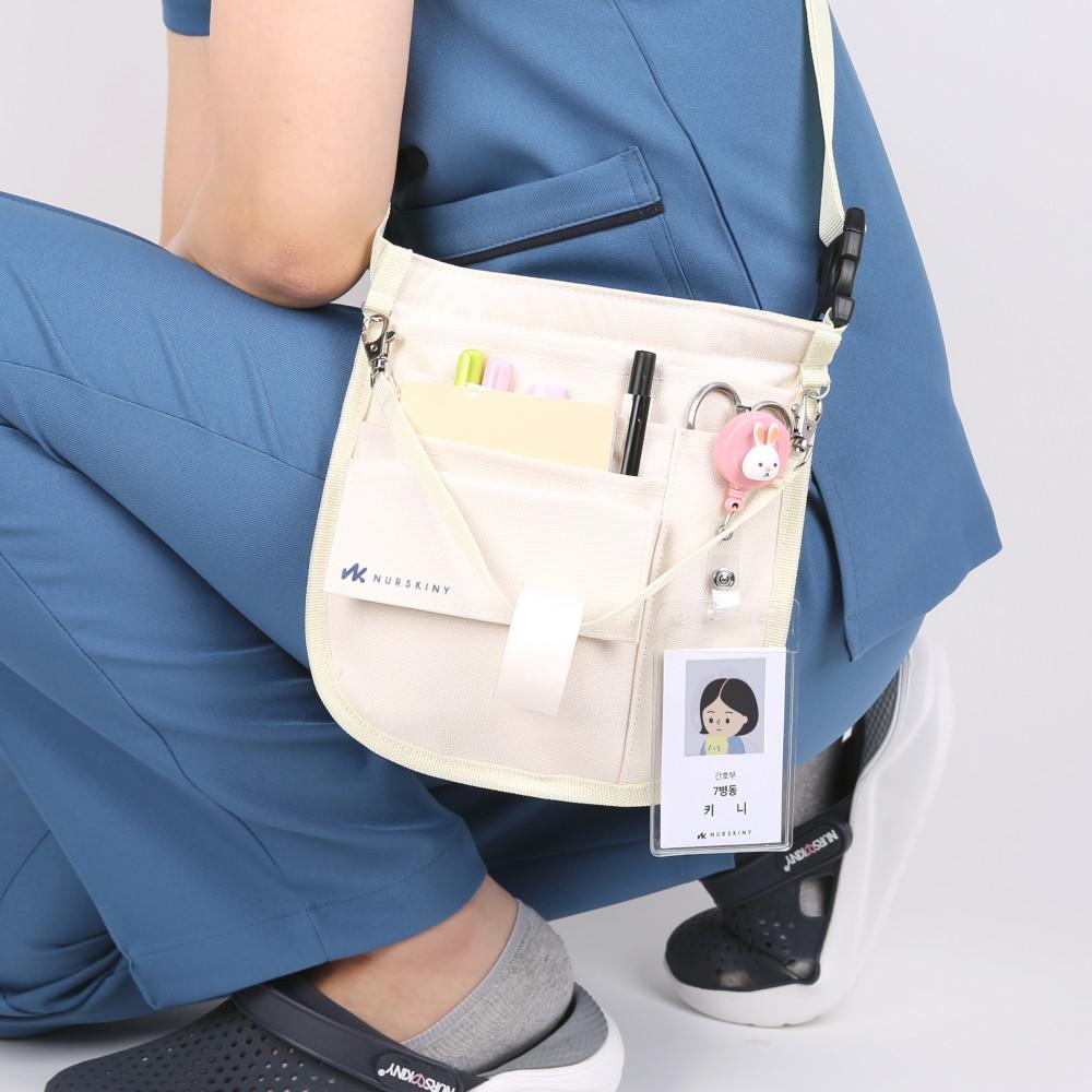 널스 패니백 간호사 가방 크로스백 힙색 간호사용품 아이보리