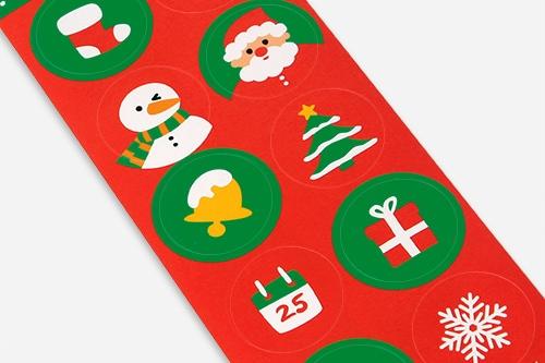 크리스마스 심플 아이콘 키트 라벨 (2개)