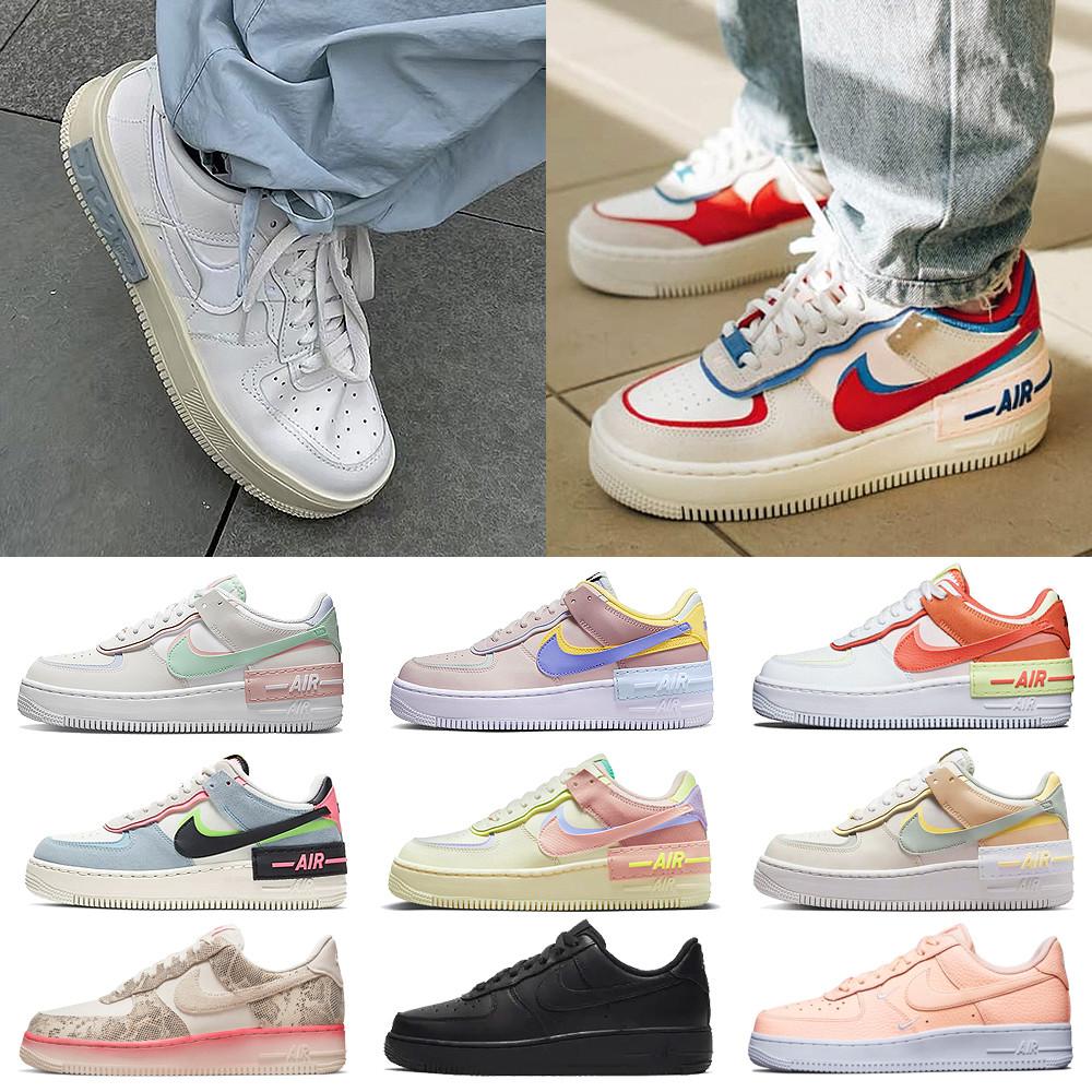 (국내매장판) 나이키 에어 포스 1 쉐도우 폰탄카 우먼스 여성용 블랙 화이트 핑크 블루