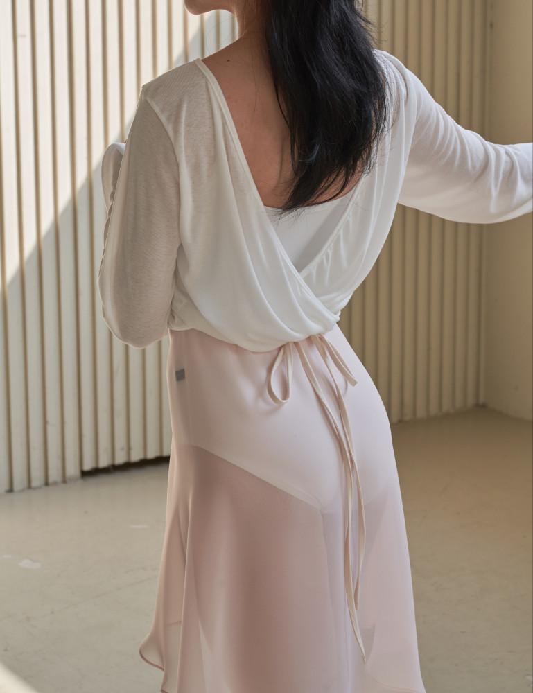 (화이트) 투웨이 로맨틱 랩가디건 발레 긴팔 워머