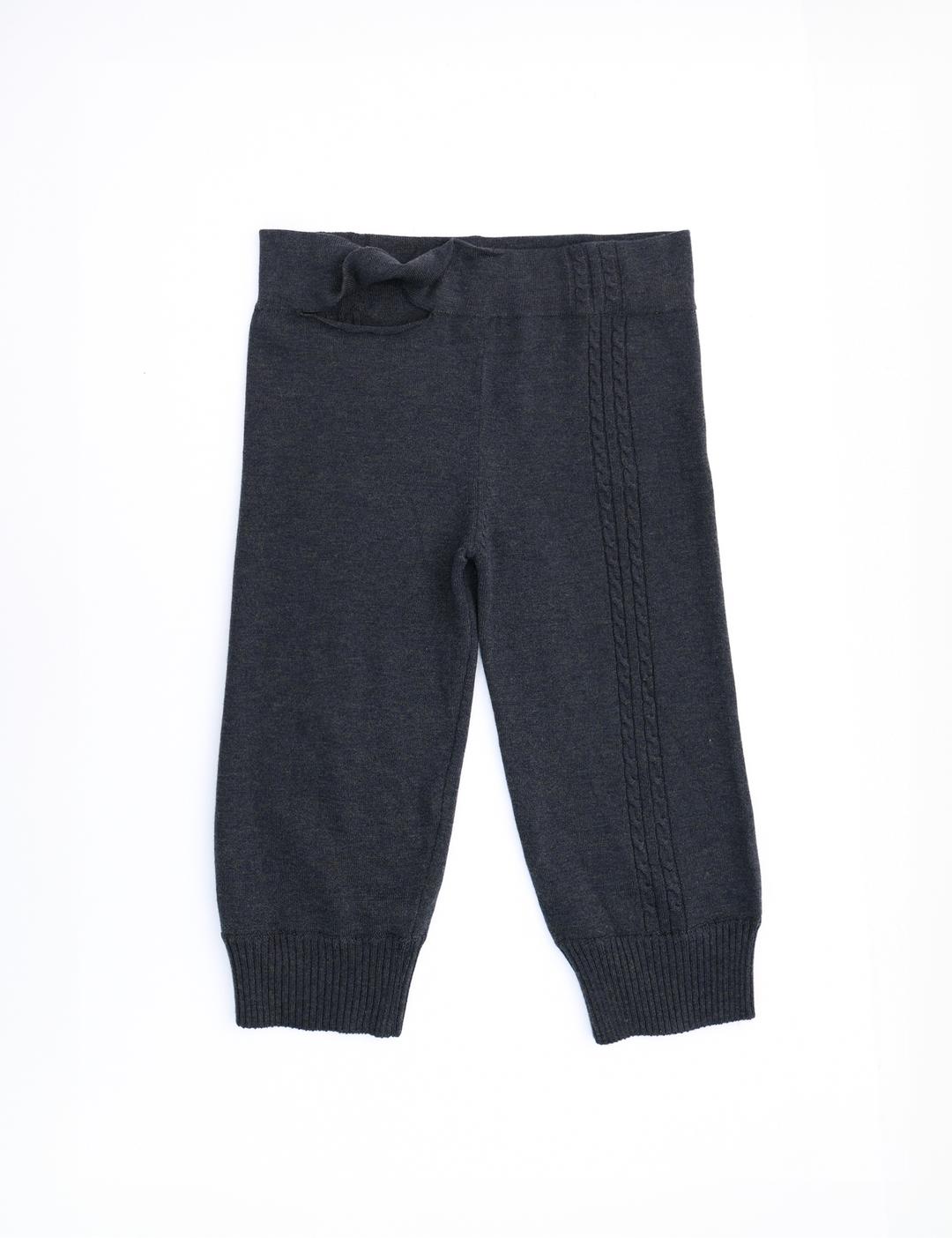 Twisted rope knit pants (dark teal)