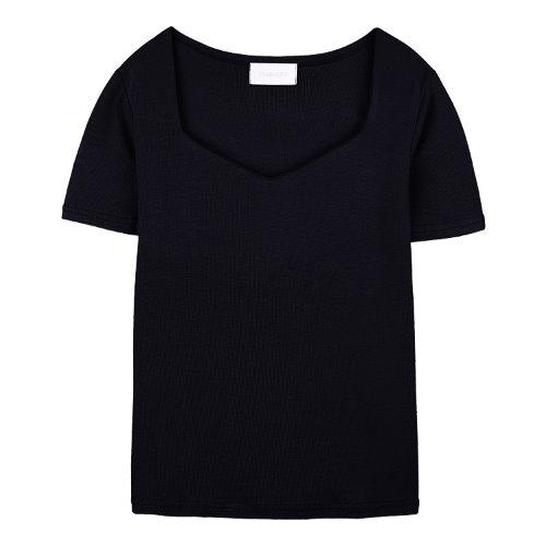 iuw1007 square neck half T (navy)