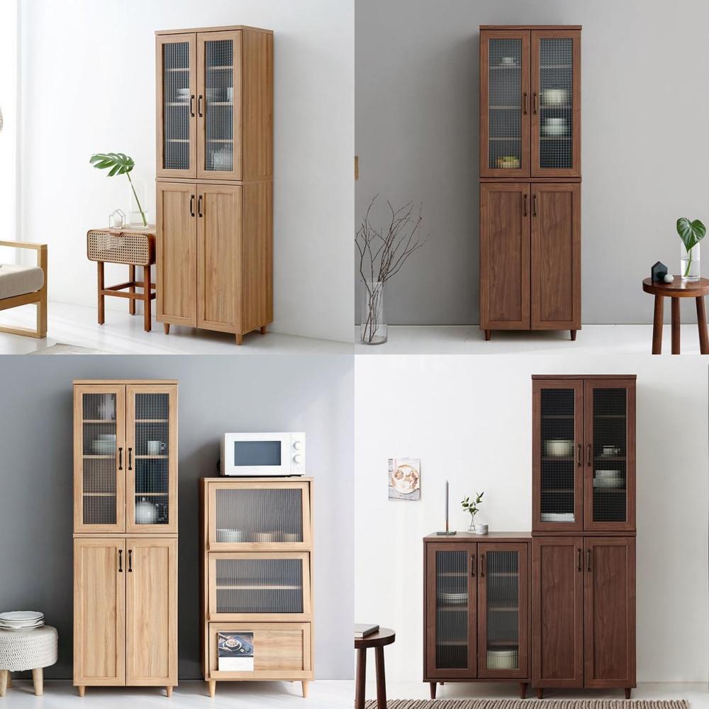 빈티지 높은 유리 수납장 키친장 그릇 접시 와인 양주 장식장 진열장