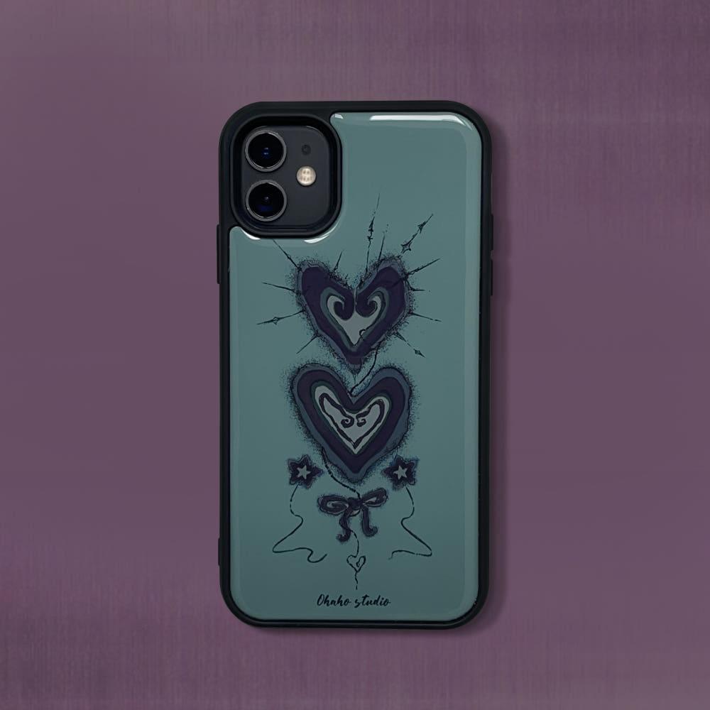 오하호스튜디오 Double Heart 더블하트 에폭시 범퍼 케이스 아이폰11