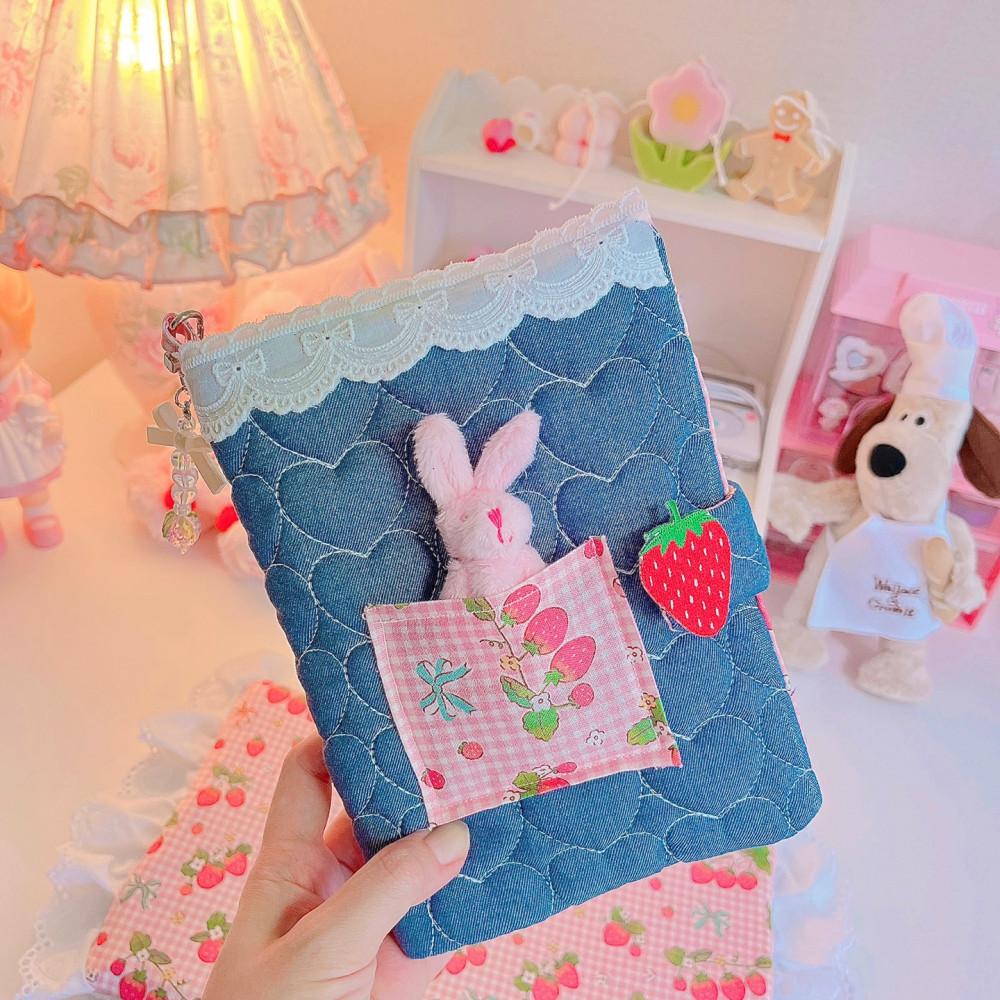 데님 스트로베리 다이어리 커버