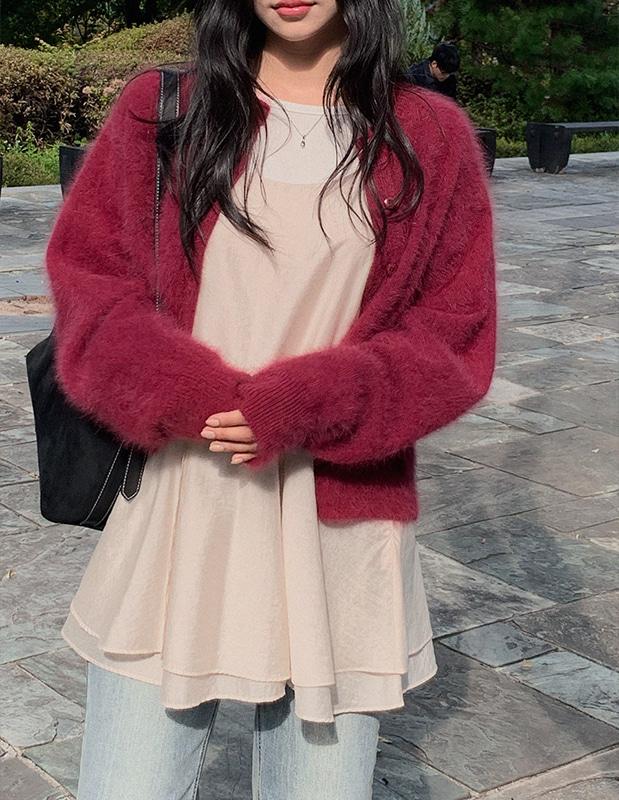 [앙고라가디건] [tcd0476] 로코티 앙고라 라운드 가디건(앙고라가디건,라운드가디건,겨울가디건,베이직가디건,앙고라니트)