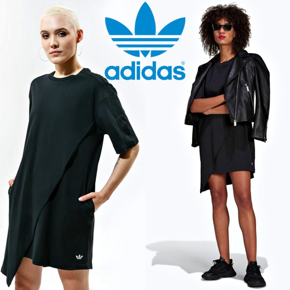 (국내배송) 아디다스 티 드레스 블랙 반팔 언발란스 원피스 GN3165