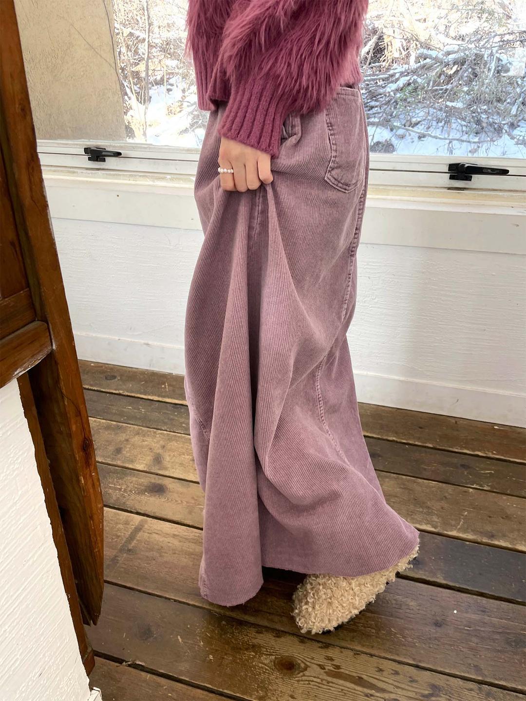 66 washed corduroy sk