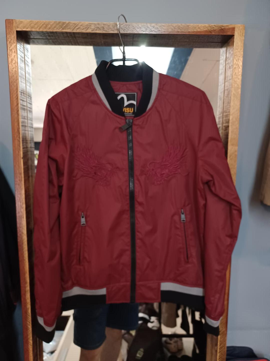 에비수 드래곤 자수 스카쟌 자켓 버건디 90 | 후루츠패밀리