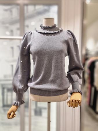 이런 상품 어때요? 샤틴 진주배색 볼륨소매니트S234K951