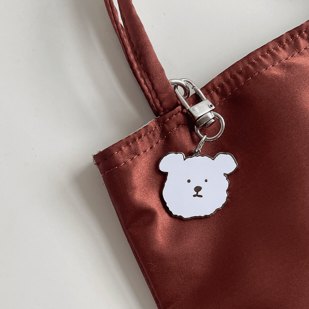 멍뭉이 흰색철 키링