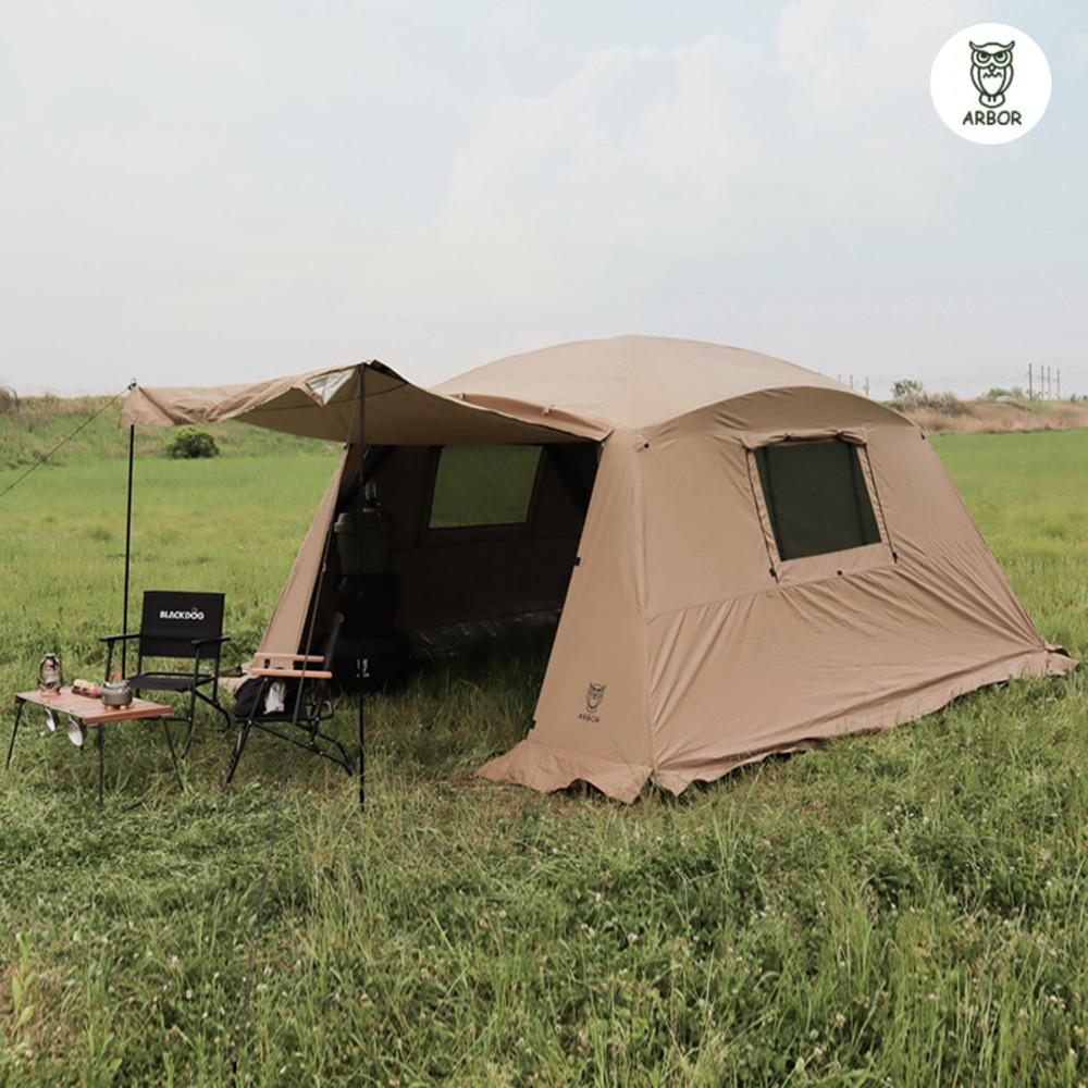 아버 메쉬 라운지 쉘터 캠핑 모기장 동계 장박 텐트 쉘터세트(모기장+플라이/탄베이지)