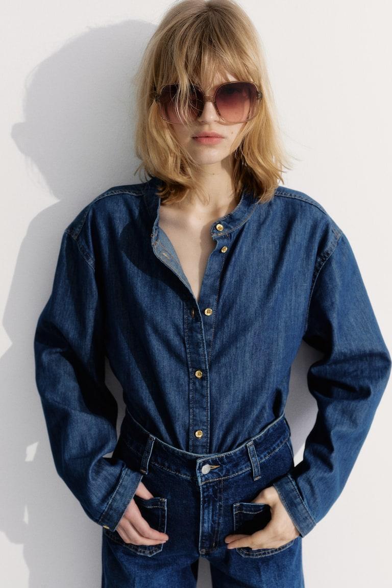 Chemise loose en denim