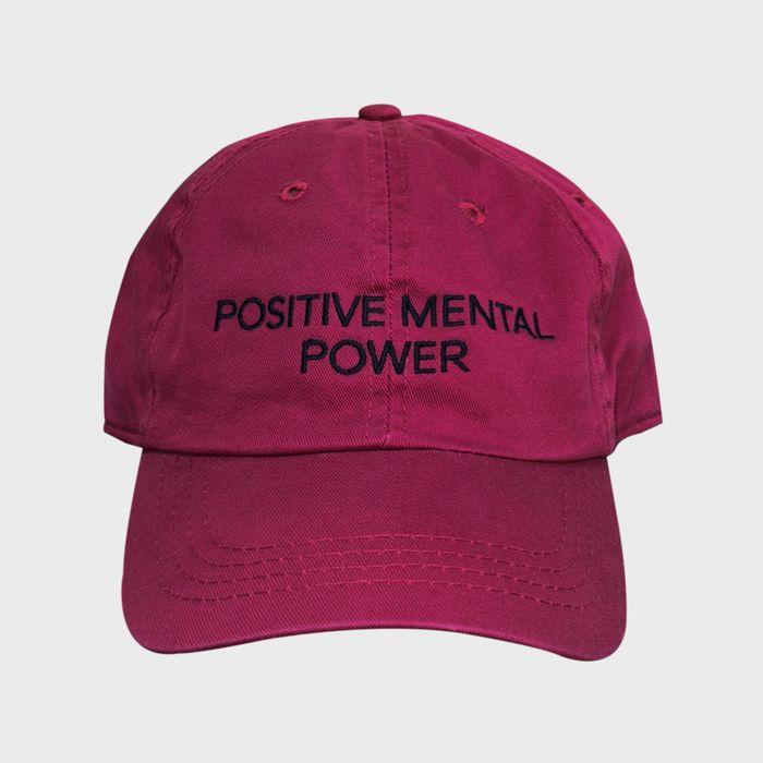 POSITIVE MENTAL POWER CAP IN DARK RED